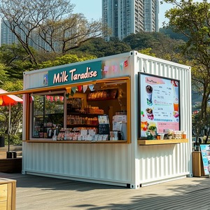 Hiện Đại Có Thể Gập Lại Lưu Trữ Container Cho Văn Phòng Sử Dụng Cà Phê Thanh Thực Phẩm Container Nhà Kiosk Gian Hàng Nhà Bán - Product Image 6