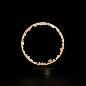 Hot Sale Energy Crystal Meditation Free Circular Rose Quartz Lamp For Souvenir Gift