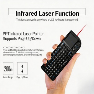 <span class=keywords><strong>Clavier</strong></span> sans fil mini 2,4 GHz <span class=keywords><strong>avec</strong></span> pavé tactile capacitif rétroéclairé RVB 7 couleurs et USB 2.0 pour ordinateur portable - Vente en gros usine - Product Image 4