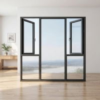 Ventana Abatible AS2047 de Reemplazo con Rotura de Puente Térmico, Doble Acristalamiento, Aislamiento Térmico y Acústico, Apertura Exterior, Ahorro Energético