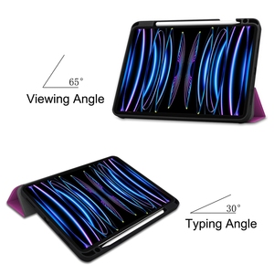 Étui de protection en cuir PU pour tablette, avec fente pour stylo, support intelligent, couverture arrière en TPU pour <span class=keywords><strong>iPad</strong></span> <span class=keywords><strong>Pro</strong></span> <span class=keywords><strong>11</strong></span> <span class=keywords><strong>pouces</strong></span> 2022 Air5 - Product Image 3