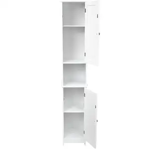 High Quality Bathroom furniture Narrow slim tall Modern wooden bathroom corner cabinet