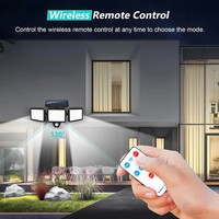 Projecteur solaire extérieur étanche à détecteur de mouvement pour jardin, patio, garage et entrées