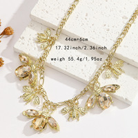 Collier Pendentif Abeille et Coccinelle en Gros, Thème Insectes, Chaîne Maillons Plaqué Or, Bijoux de Mode, Accessoires, Collier Abejas