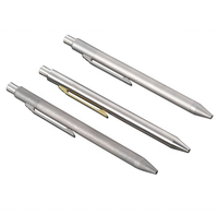 Pena Tulis EDC Titanium Alloy Push Button Bolt Action dengan Lapisan Matte Stone Wash - Hadiah Portabel