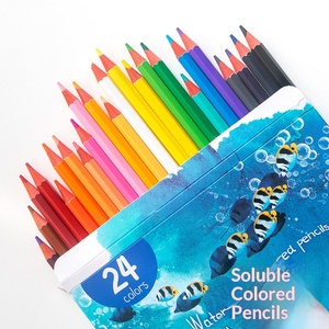 Set di 12/24 Matite Colorate in Confezione di Legno per Scuola, Ufficio, Disegno e Scrittura - Product Image 1
