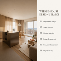 Solution d'aménagement d'espace sur mesure pour projets résidentiels avec mobilier en bois cannelé de luxe moderne pour toute la maison