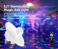 Lampe Disco LED RGB E27 Boule Magique en Cristal, Lumière de Fête Colorée pour DJ, Idéale pour la Maison, le Bar, le KTV, les Mariages et la Décoration d'Événements Festifs - Vente Chaude