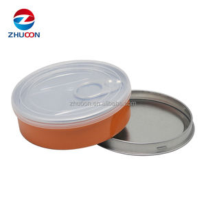 กระป๋องทูน่าทรงกลมขนาดเล็กแบบกำหนดเอง กระป๋องเปล่าพร้อมสติกเกอร์สำหรับใส่ขนมหรืออาหารโดย <span class=keywords><strong>Zkittlez</strong></span> Tin - Product Image 6