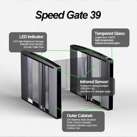 Control de Acceso con Reconocimiento Facial y Lector de Tarjetas Speed Gate, Apertura Rápida de 0.6s, IP52, Acero Inoxidable 304, Pasillo de 600mm, para Oficinas y Vestíbulos
