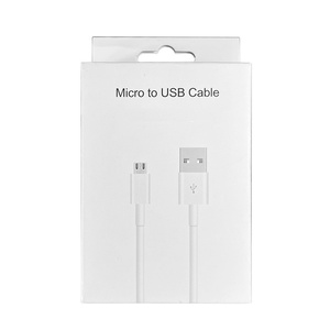 Белая бумажная коробка для передачи данных с Type C на Type-C Micro USB V8, упаковка для быстрой зарядки кабеля, упаковка для мобильного зарядного устройства, розничная упаковка - Product Image 3