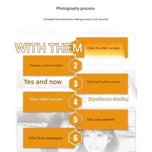 Photomaton compact en libre-service pour petits espaces, impression instantanée, partage en ligne, capacité pour 2 personnes, idéal pour le plaisir en famille - Product Image 3