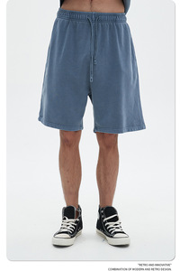 Produttore 2024 estivo in cotone Vintage personalizzato in bianco da uomo Shorts con lavaggio acido pantaloncini personalizzati pesanti 420gsm Vintage con lavaggio acido - Product Image 5