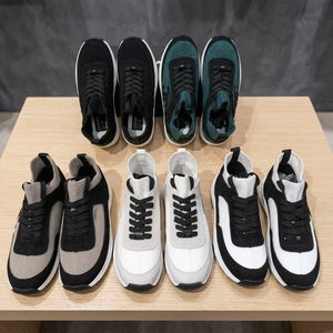 Zapatillas Deportivas Casuales para Mujer con Entresuela de Gel, Suela Gruesa, Otoño, Nuevas, Negras, Rosas, Blancas, para Skateboarding - Product Image 3