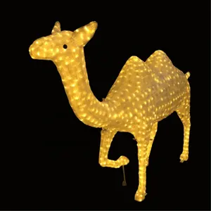 3D-Acrylkundeskulptur-Lichter Outdoor Led Kamelllicht für Zoo Park Garten
