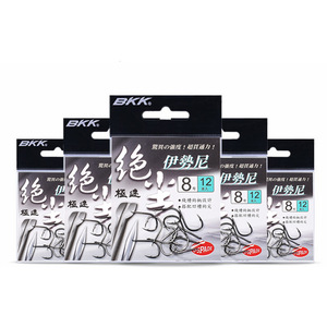 บีเคเค อิเสะ-นิ ฮุก หมายเลข เบ็ดตกปลาคาร์พแบบมีร่อง 6 เส้น ทำจากเหล็กกล้าคาร์บอนสูง สำหรับตกปลาในน้ำจืด - Product Image 3