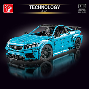T5002 Mercedes-Benz C63 Sports Car 1:8 Scale ABS Plastic Model <b>Building</b> <b>Block</b> <b>Set</b> Educational Toy for Kids and Teens - Product Image 2