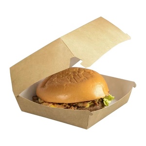 Einweg-Kraftpapier <span class=keywords><strong>Burger</strong></span>-<span class=keywords><strong>Box</strong></span>/Papier-Mahlzeitbehälter/Bento-<span class=keywords><strong>Box</strong></span> Hamburger-Verpackung - Product Image 1