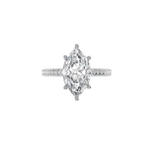 Bague ethnique en diamant de laboratoire taille marquise, argent 925, or 9kt, 14kt, 18kt, bagues en diamant pour femme, bague de fiançailles - Product Image 4