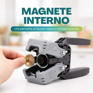Tappatrice Manuale per Bottiglie con 100 Tappi a Due Leve per Tappi a Corona da 26 mm, Kit per Birra Fatta in Casa - Product Image 4