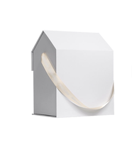Boîte cadeau rigide magnétique de luxe faite à la main, recyclable, en forme de maison de poupée victorienne, avec dorure à chaud, double porte pliante et gaufrage