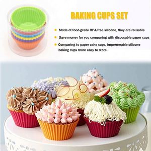 Silicone Cake Mold Round Shaped Muffin Cupcake Baking Molds Kitchen Bakeware Maker DIY Cake Decorating Tools - Product Image 2