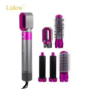 LIDOW 5 In 1 Hair Styler Dryer One Step Hair Dryer Professional Hair Straightener Curler Styling Tools Hot Air Brush