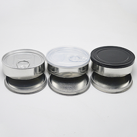 Autocollants personnalisés auto-joint boîte de conserve anneau tirer main presse joint métal thon pressitin peut 3.5g odeur preuve conteneur