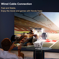 Proyector de Video Portátil con Gimbal LED, Elegante y Moderno, 1080P HD, Compatible con 4K, 300 ANSI Lúmenes, Mini Inteligente, Android 11.0, para Exteriores