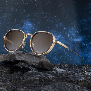 Gafas de sol metálicas ovaladas HJ-7336 para hombre, UV400, montura completa, lentes de PC, para conducir y uso en exteriores. - Product Image 3