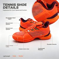 Vente Directe Usine Professionnelle Chaussures de Tennis Respirantes Sur Mesure pour Entraînement en Plein Air Chaussures de Sport Légères