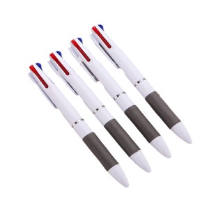 Stylo à bille simple 3 couleurs en gros Papeterie de bureau et fournitures d'étude Stylos à bille en plastique imprimés - Product Image 1