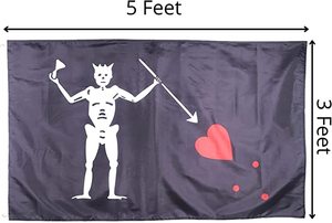 Nouveaux drapeaux pirates Jack Rackham Coffre du mort en fibre de verre 3x5 pieds personnalisés 2023 pour décorations extérieures/intérieures - Product Image 3