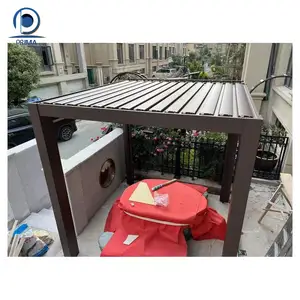 직접 공장 Pergola 정원 안뜰 야외 방수 전동 금속 Pergola 최고의 안내