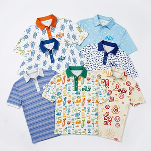 Polo da Golf Personalizzate in Spandex/Poliestere, Protezione Solare, Traspiranti, Asciugatura Rapida, Magliette Atletiche da Golf per Uomo - Product Image 5