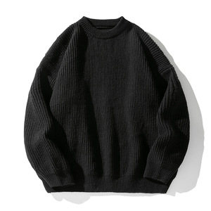 Suéter Casual de Cachemira para Hombre, Cuello Redondo, Tejido Acanalado, Antipilling, Cálido, Manga Larga, Otoño-Invierno, Venta al por Mayor - Product Image 2
