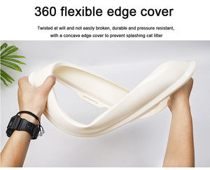 Prix <span class=keywords><strong>d</strong></span>'usine Vente en gros de litière semi fermée pour chat de grand <span class=keywords><strong>espace</strong></span> Bac à litière anti-éclaboussures pour animaux de compagnie Bac à litière pour chat en plastique - Product Image 5