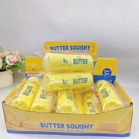 Jouet anti-stress en forme de beurre cylindrique à récupération lente, en PU, réaliste, pour cadeau