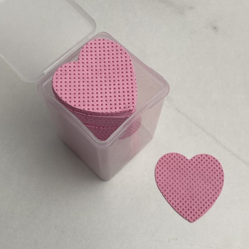 200Pcs box Hot Pink Heart