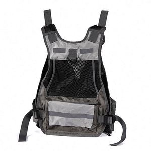 Échantillon gratuit Vente en gros en usine Gilet de pêche à la mouche en polyester imperméable et respirant avec sac à dos - Product Image 6