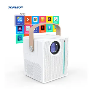 Topleo Lcd Video Educação Projetor telefone móvel 2 em 1 com baixo preço melhor telefone android casa projetor inteligente