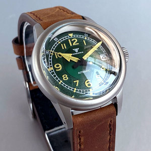 Montre Tandorio 36mm avec <span class=keywords><strong>verre</strong></span> saphir bombé, cadran noir/vert, mouvement automatique NH35A, montres pour hommes, 20ATM - Product Image 4