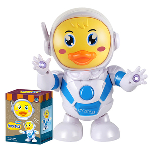 Đồ chơi robot vịt hoạt hình hoạt động bằng pin bán chạy, nhảy múa có nhạc và đèn, di chuyển, đi bộ, đồ chơi học tập cho trẻ em - Product Image 1