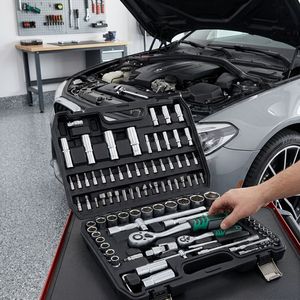 Ensemble complet d'outils de service moteur 94 pièces en acier résistant à l'usure, clé à cliquet et embouts de tournevis pour atelier de réparation commercial - Product Image 1