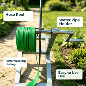 <span class=keywords><strong>Enrouleur</strong></span> manuel agricole en acier zingué <span class=keywords><strong>avec</strong></span> manivelle, pour tuyau d'irrigation et bande goutte-à-goutte, idéal pour serres et terres agricoles - Product Image 2