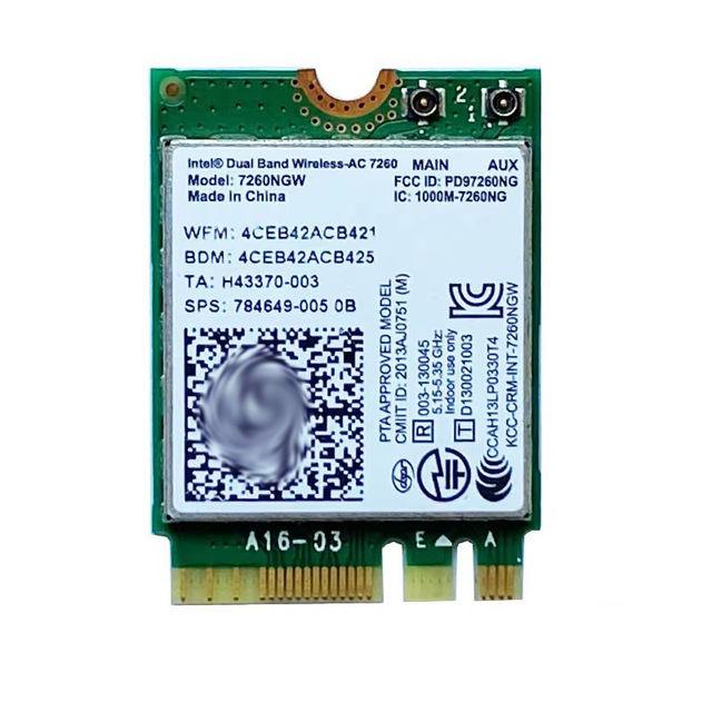 7260AC/7260NGW 1200M dual-band Gigabit NGFF M2 Built-in wireless card 4.0BT