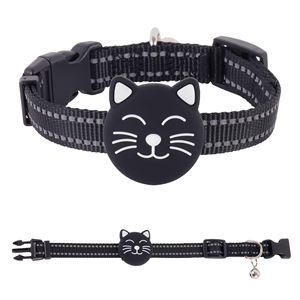 Localizador Inteligente Impermeable y Reflectante Antipérdida, Rastreador <span class=keywords><strong>GPS</strong></span> para Mascotas, <span class=keywords><strong>Collar</strong></span> para Gatos, Compatible con Apple IOS - Product Image 1