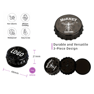 Molino de Hierbas de Plástico de 3 Capas con Logotipo Personalizado, Molinillo Manual de Tabaco con Tapa Magnética Redonda de 48 mm, Triturador Portátil - Product Image 5