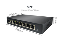 Switch PoE passif 8 ports Gigabit 24V compatible avec Ubiquiti Mikrotik AP Antenne, switch réseau non géré personnalisé