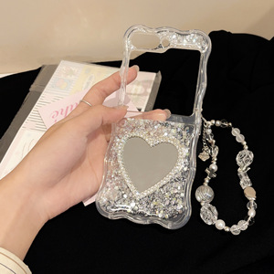 Custodia Protettiva Antiurto di Lusso con Specchio Trucco Orsetto e Strass per <span class=keywords><strong>Samsung</strong></span> Z Flip 6/5/4/3 - Product Image 6
